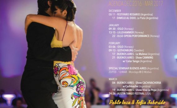Pablo Inza & Sofia Saborido - Agenda Dec 2016 March 2017